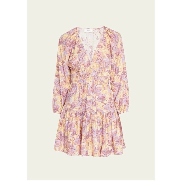 NWT A. L.C. Isla V Neck Tiered Dress - Picture 7 of 7